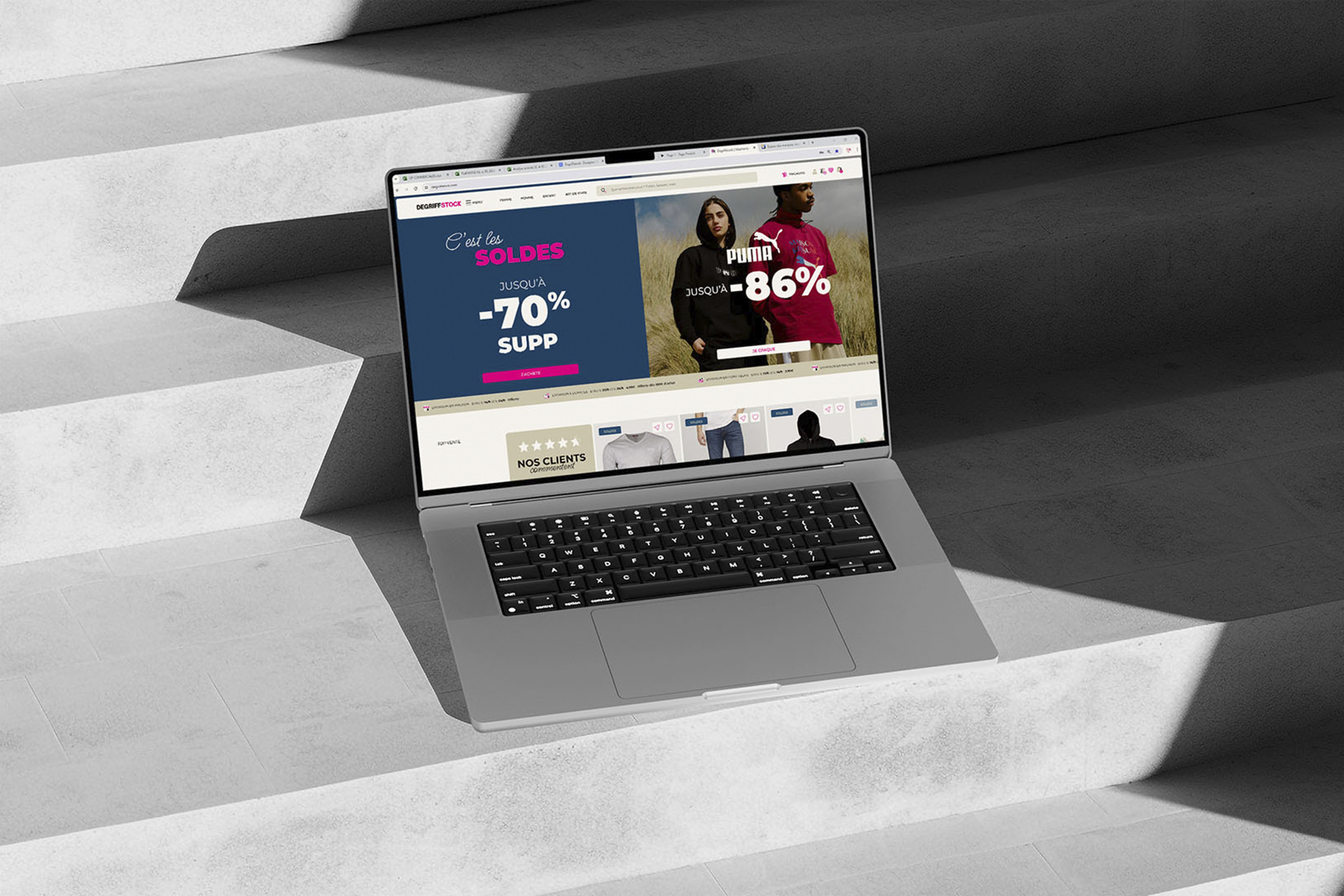 Homepage for the redesign of the Degriffstock website
