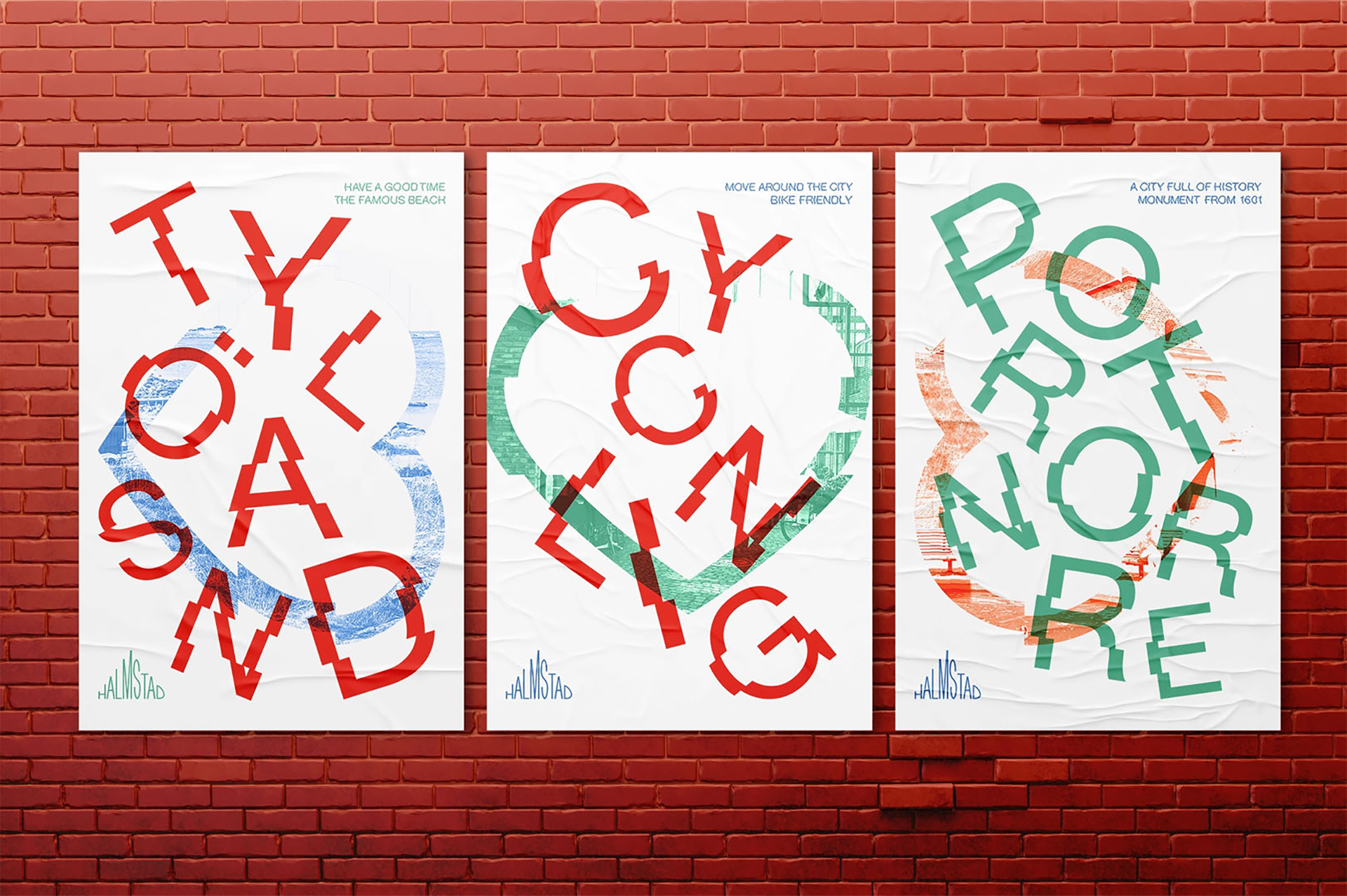 Posters pour la ville d'Halmstad en Suède
