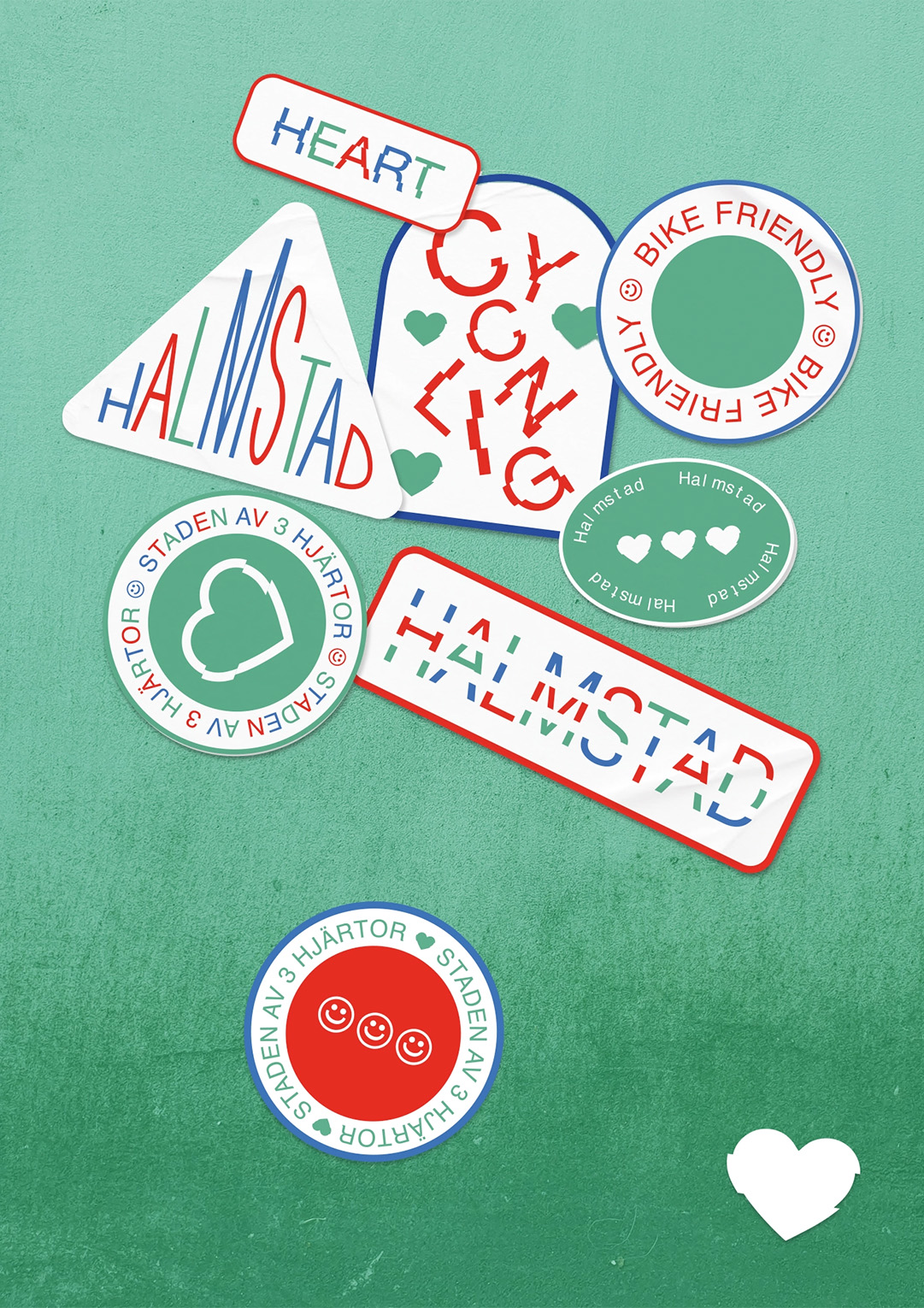 Stickers pour les cyclistes de la ville d'Halstad en Suède