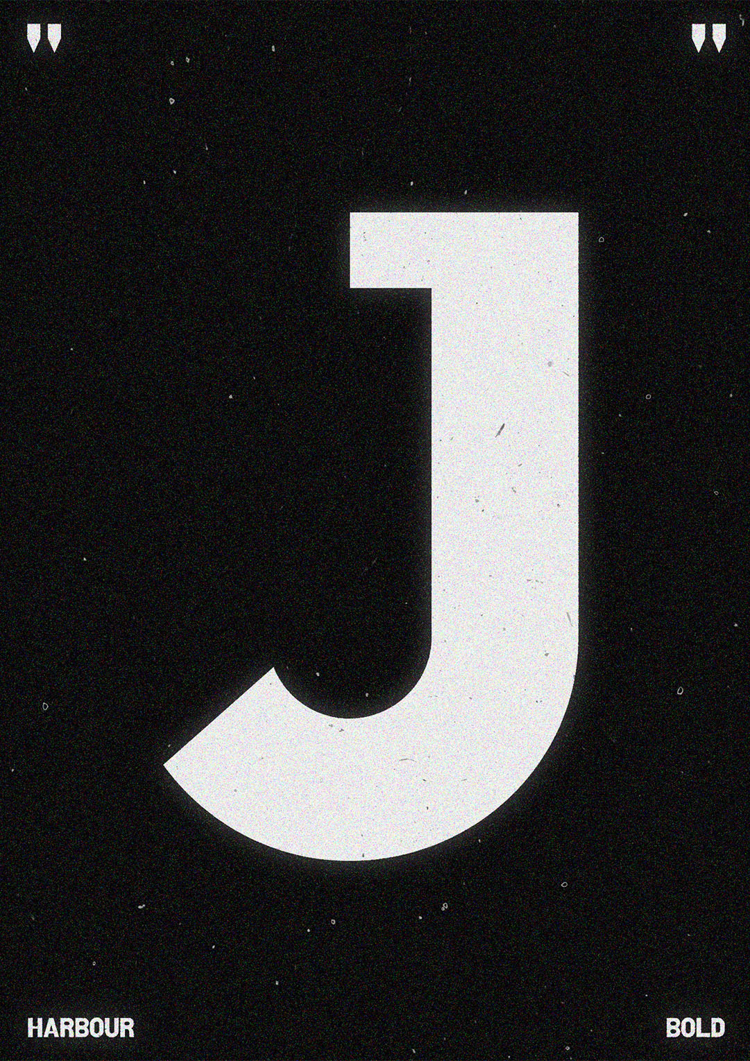 résentation de la lettre k de la typographie Harbour