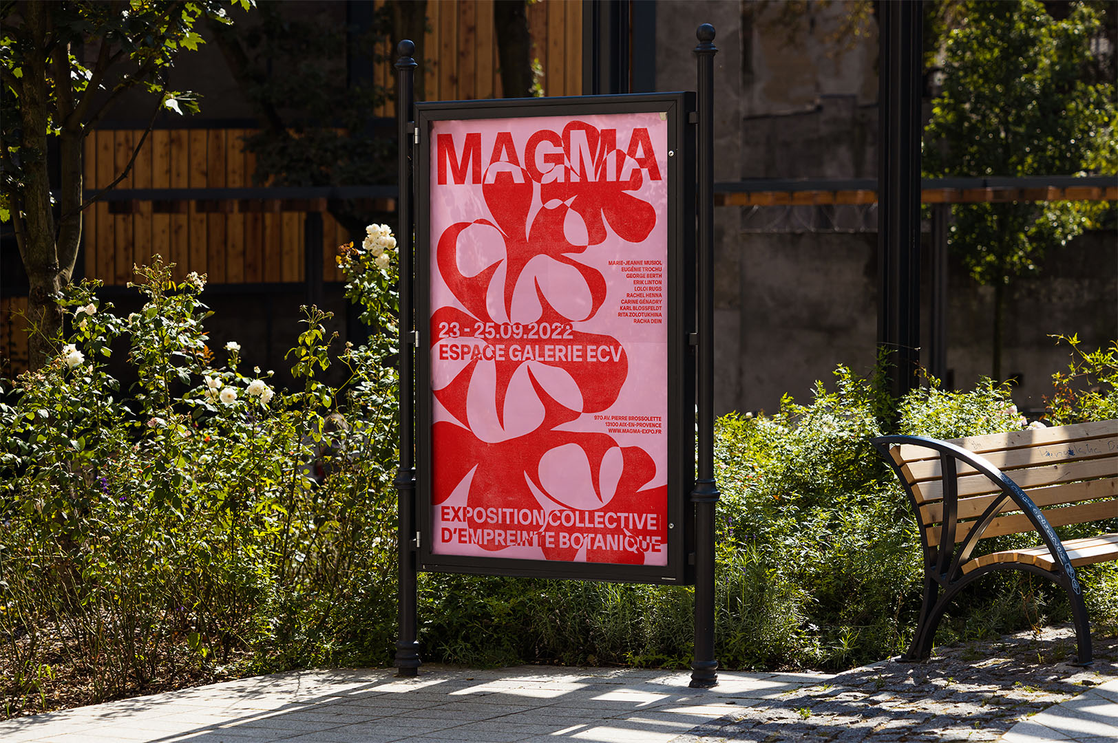 Poster design graphique style suisse mockup