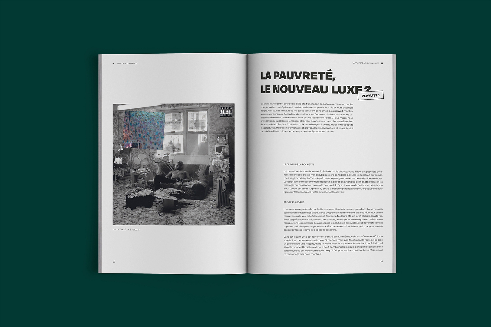 Entrée de chapitre de la revue Nuances